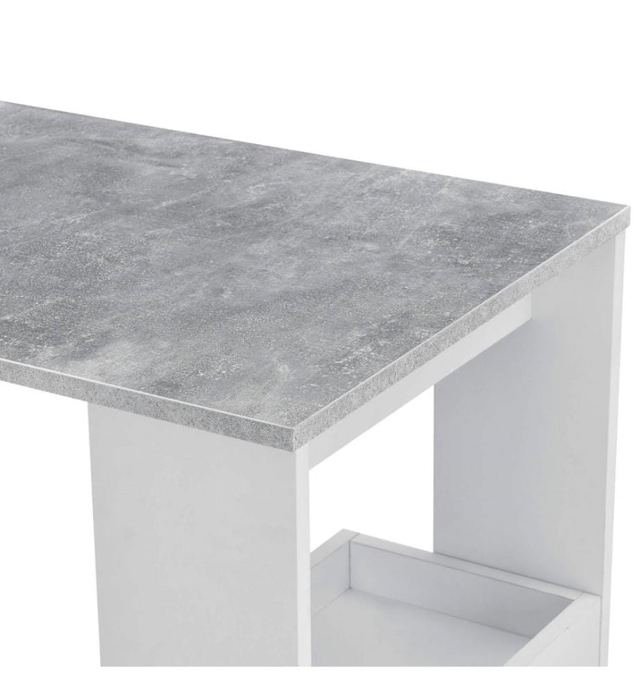 Bartisch Bromölla 120x45x106 cm Weiss Betonoptik