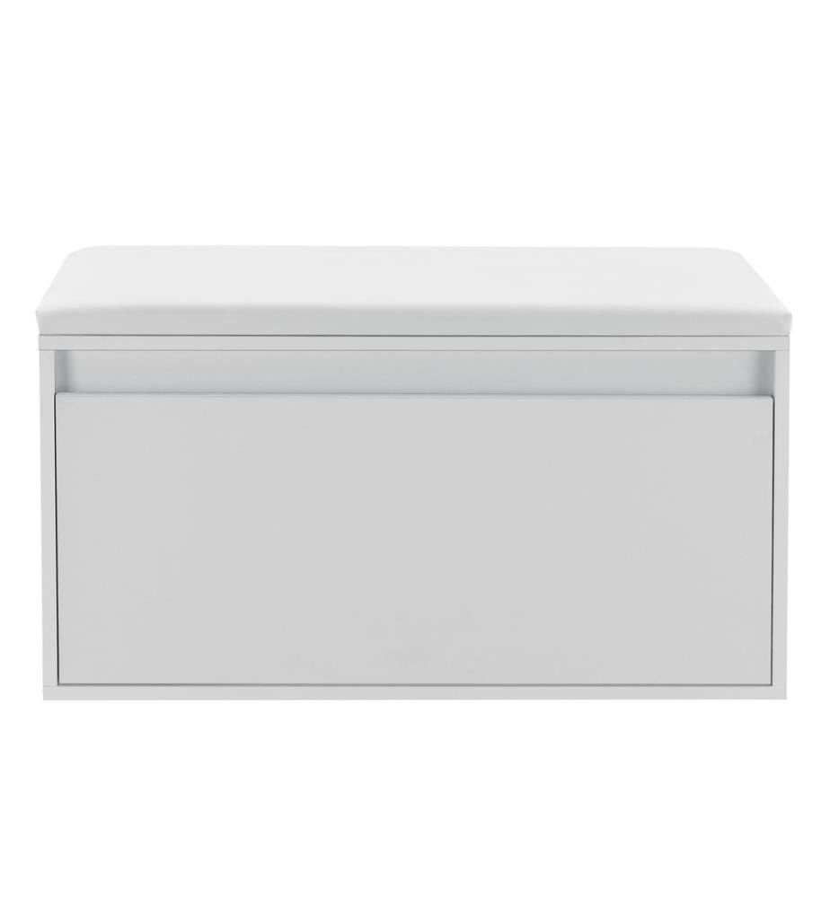 Banc Degerfors 80x39x45 cm avec tiroir Blanc
