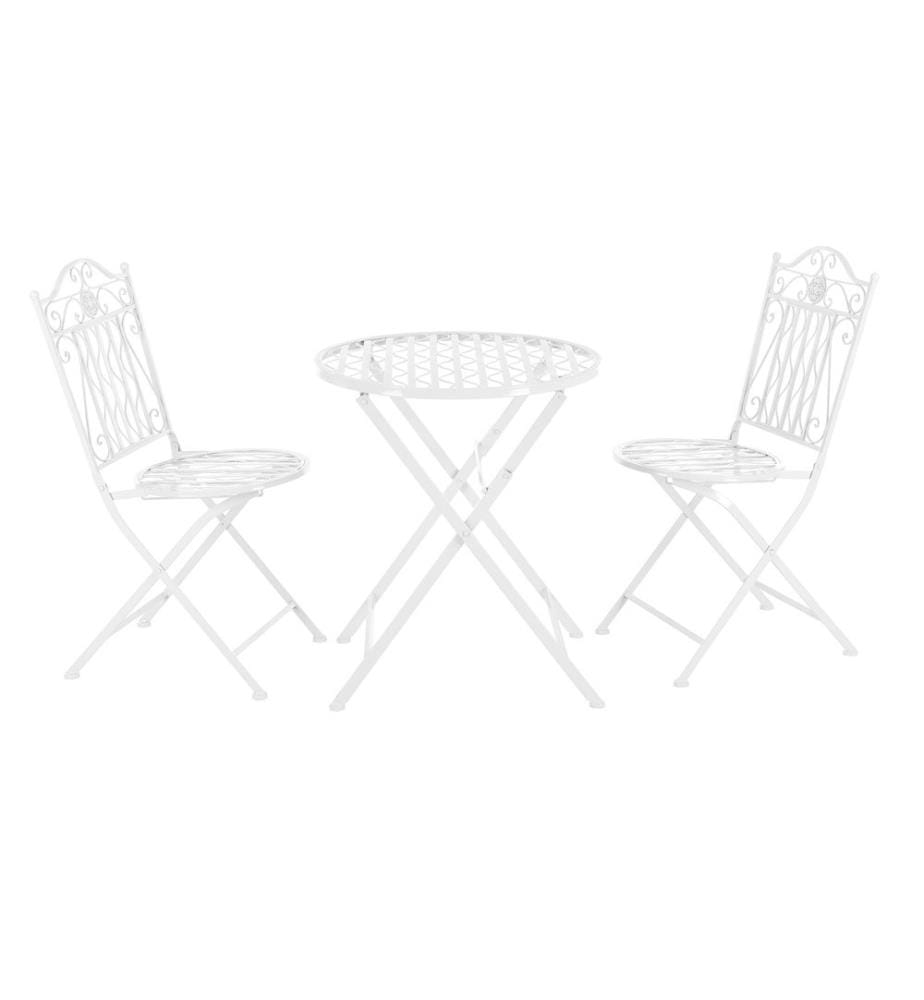 Bistro Set Biella 3-tlg. Weiss
