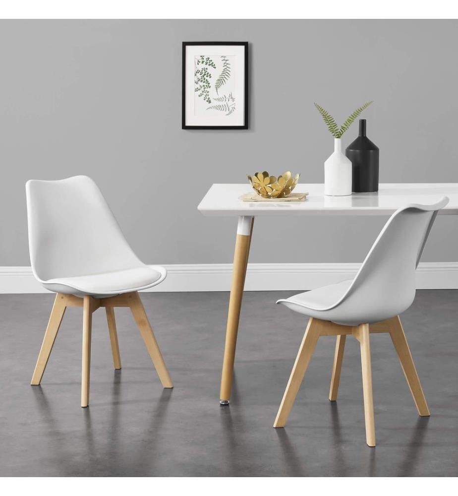 Esszi mmerstuhl Dubrovnik 6er Set 81x49 cm Weiss PU-Kunstleder