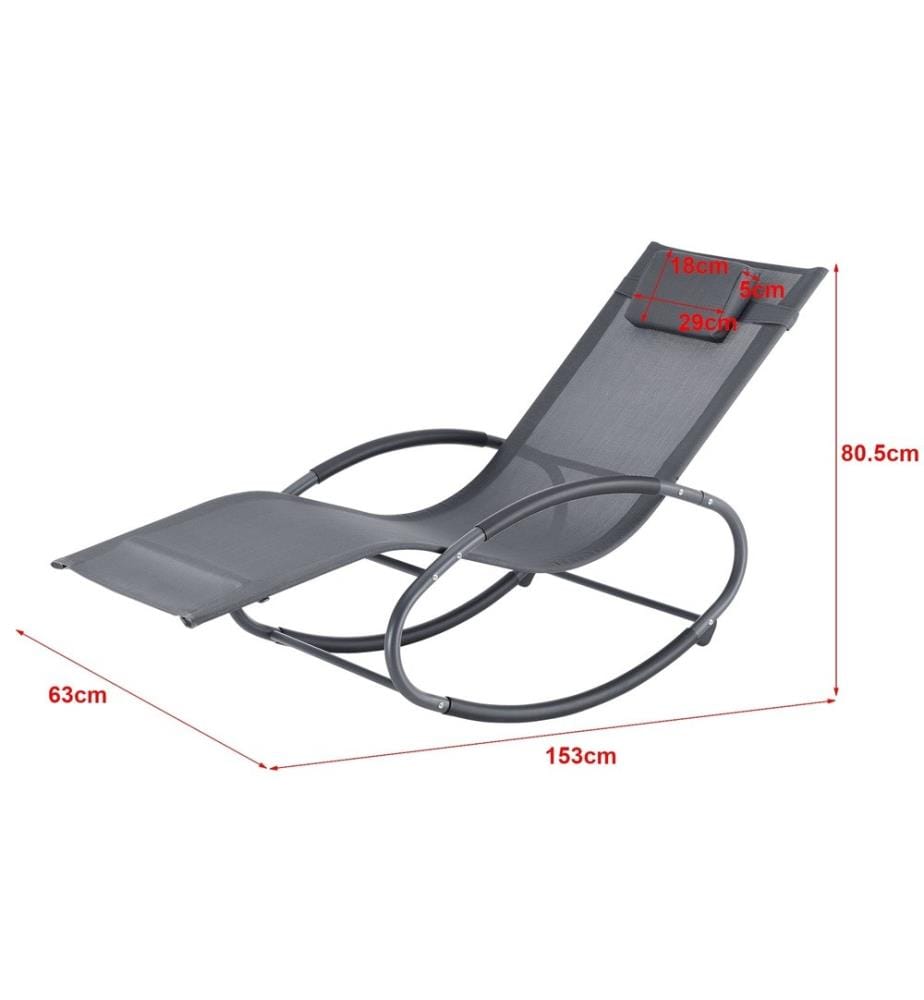 Schaukelliege Almaluez 120 kg Dunkelgrau