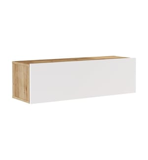 Table TV Lapinlahti 100x31.5x29.5 cm chêne rustique blanc
