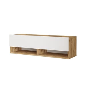 Fernsehtisch Laitila 100x31.5x29.5 cm Eiche rustikal Weiss