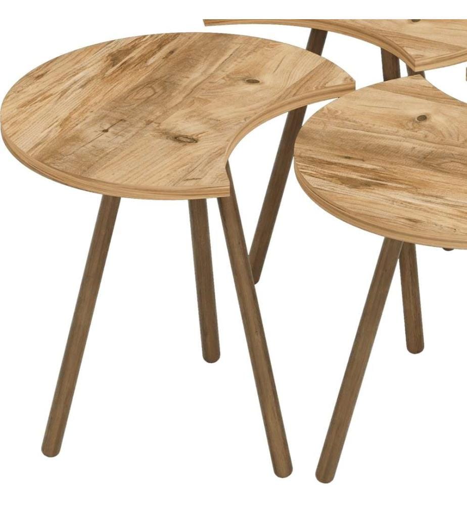 Table basse Højer en set de 4 48x45x32 cm imitation bois