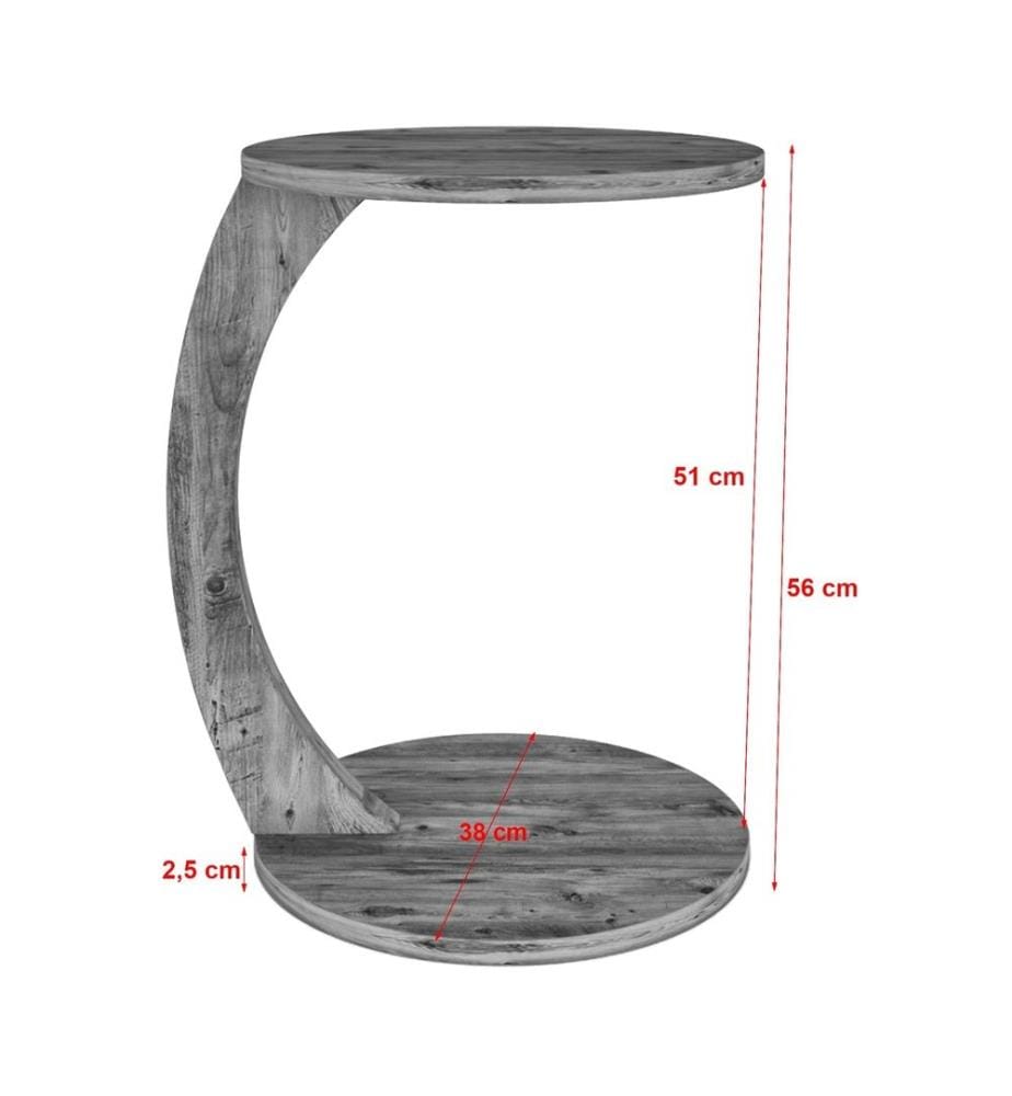 Table d'appoint Holeby 56x38 cm imitation bois