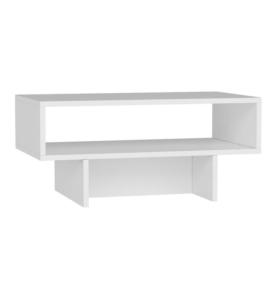 Table basse Mjölby 36.4x80x45 cm Blanc