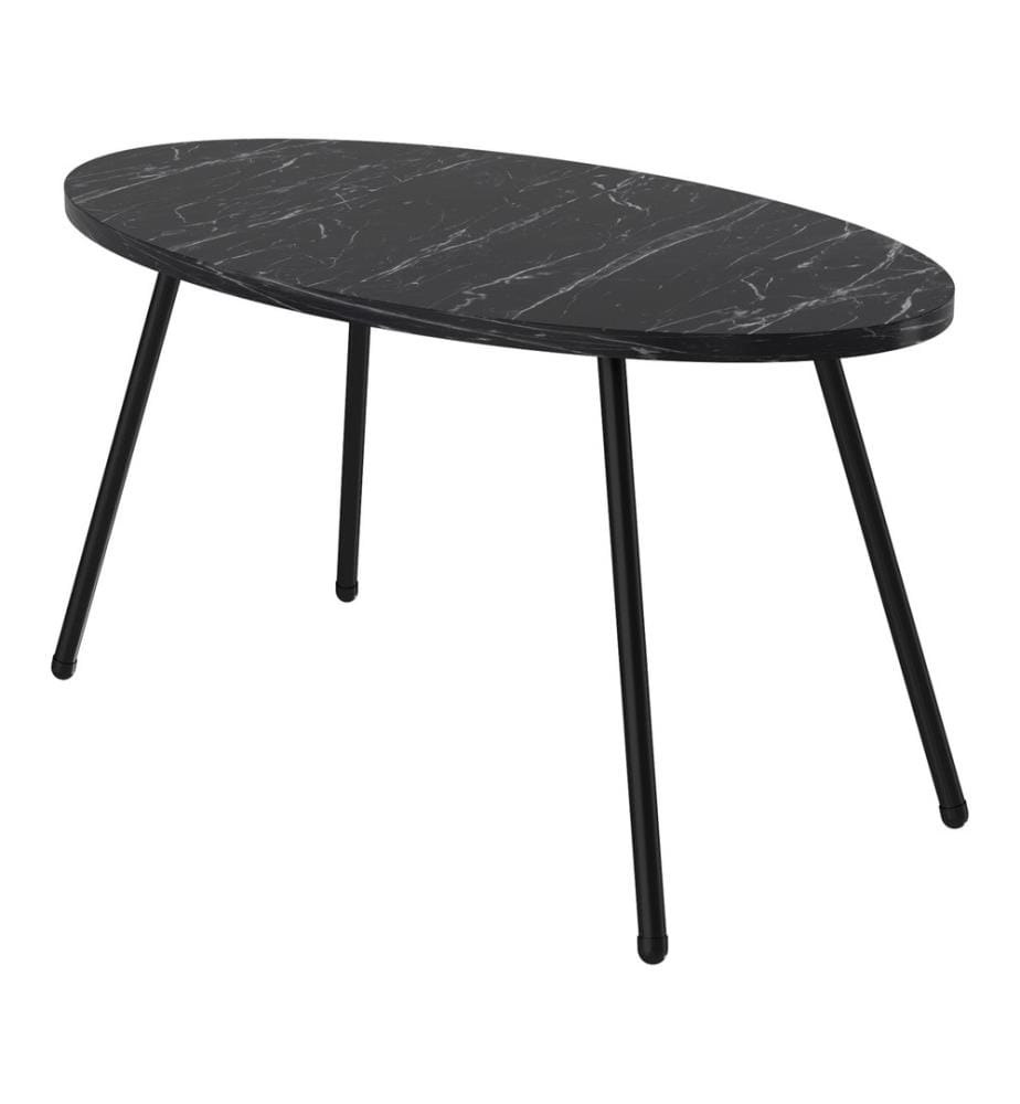 Table basse Skærbæk 43x90x50 cm marbre noir