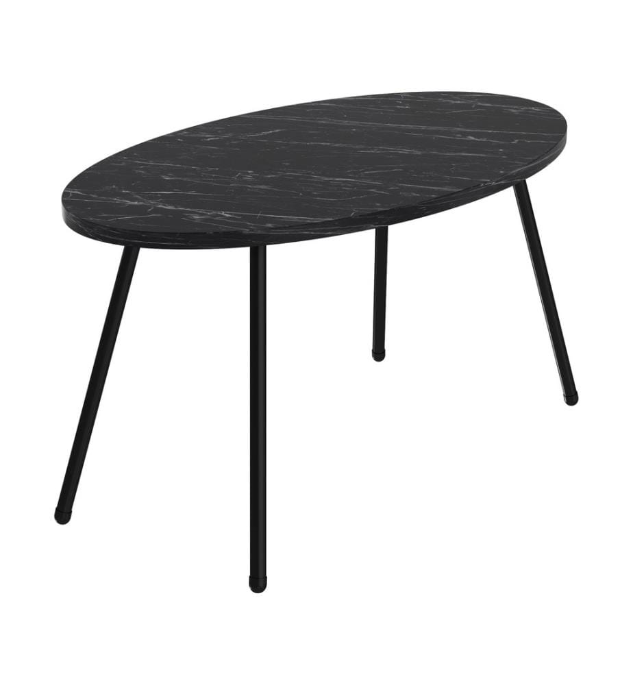 Table basse Skærbæk 43x90x50 cm marbre noir