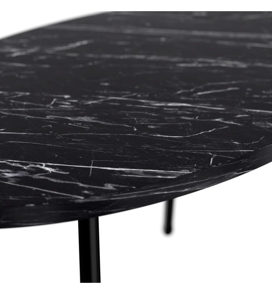 Table basse Skærbæk 43x90x50 cm marbre noir
