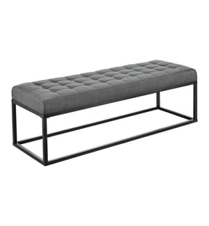 Panca imbottita Salta Metal 120x40x38 cm Grigio