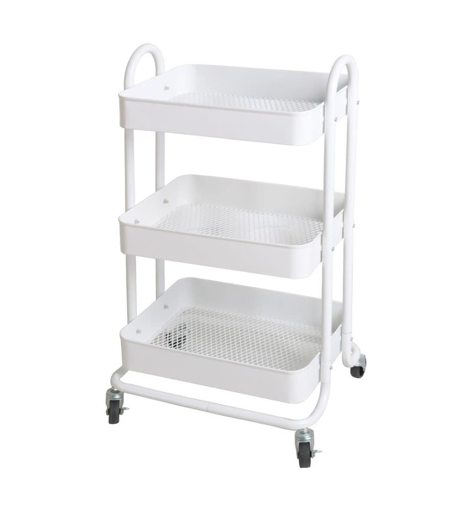 Küchenrollwagen Pyhäntä 78.5x46x35 cm Stahl Weiss