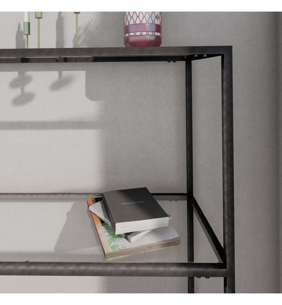 Table console Konnevesi 85x80x30 cm Noir Transparent