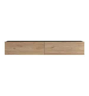 Fernsehtisch Lapinlahti 180x31.5x29.5 cm Schwarz Eiche