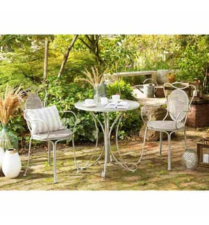 Bistro Set klappbar CILENTO Metall Grau