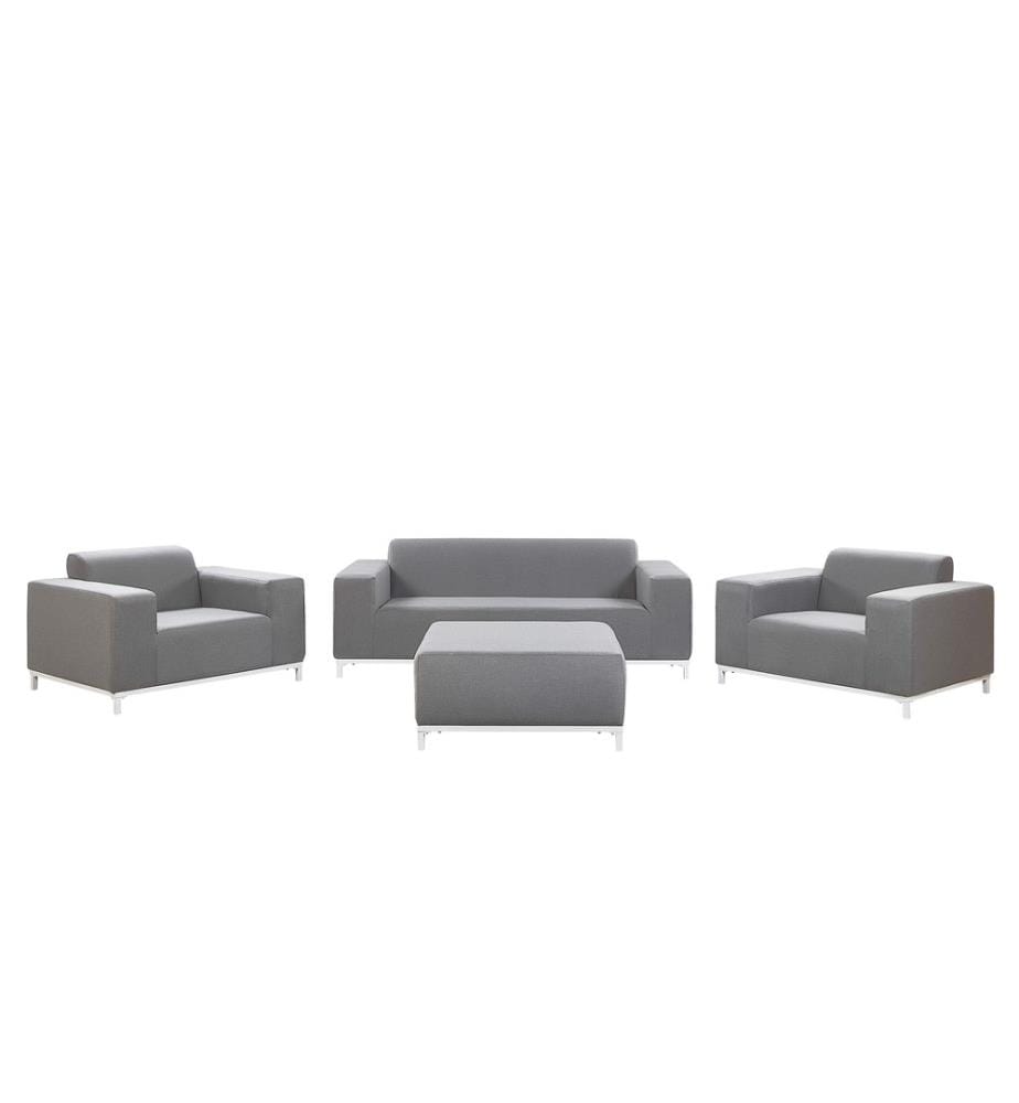 Lounge Set mit Tisch 5-Sitzer ROVIGO Grau