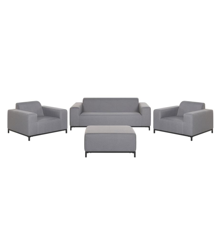 Lounge Set mit Tisch 5-Sitzer ROVIGO Grau