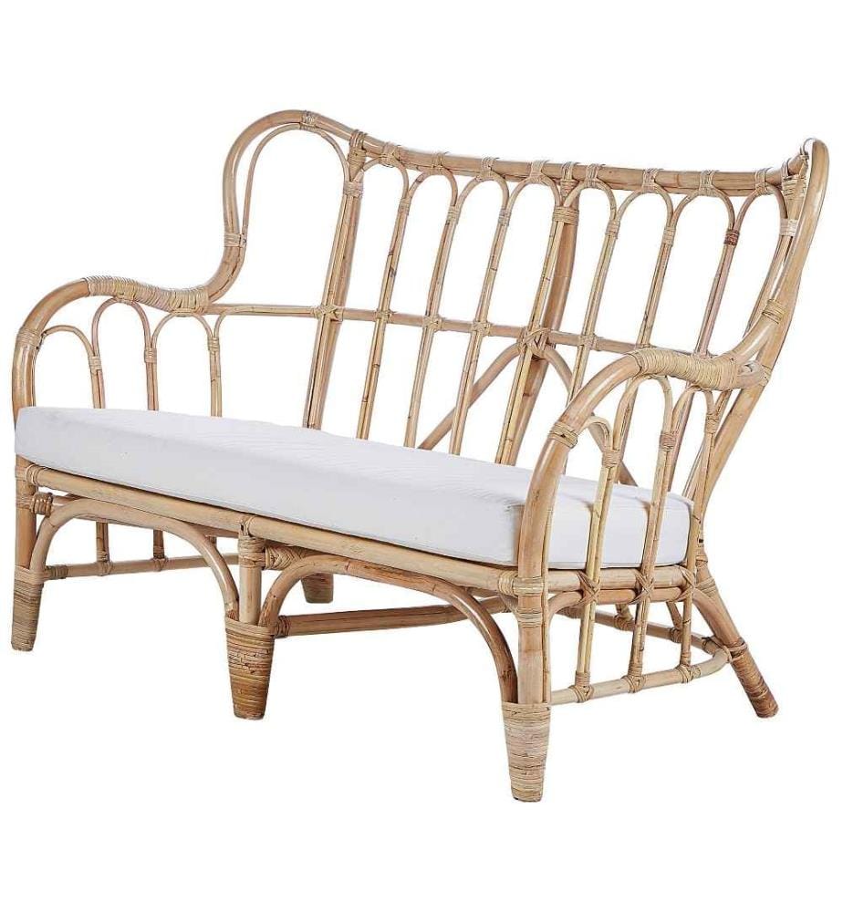 Set da giardino con tavolo 4 posti BRINDISI Rattan Naturale