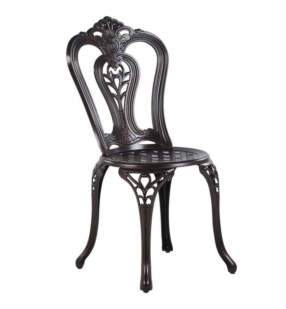 Bistro Set BOVINO Metall Dunkelbraun