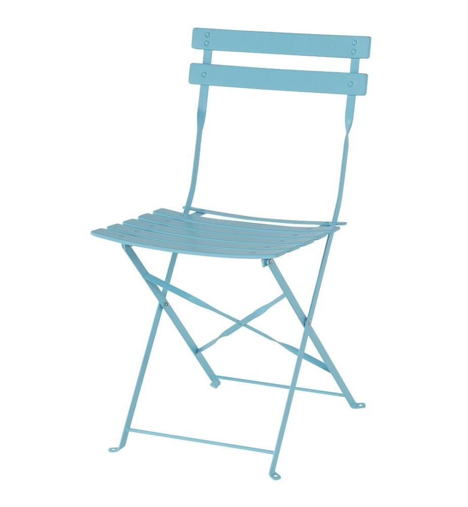 Ensemble bistrot Pliant FIORI Métal Turquoise