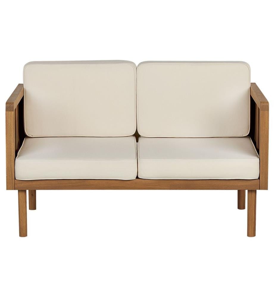 Set salotto da giardino con tavolo e pouf 5 posti BARATTI Legno d'acacia Marrone
