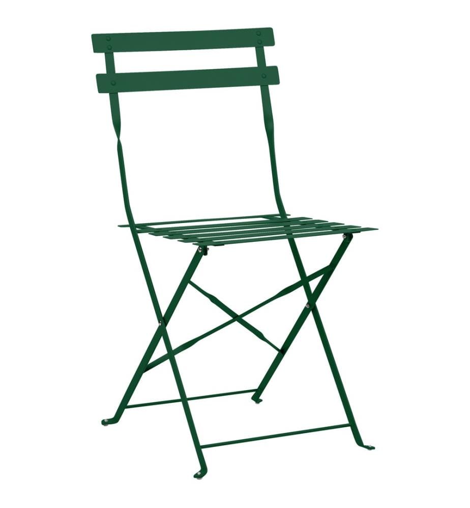 Ensemble bistrot Pliant FIORI Métal Vert foncé