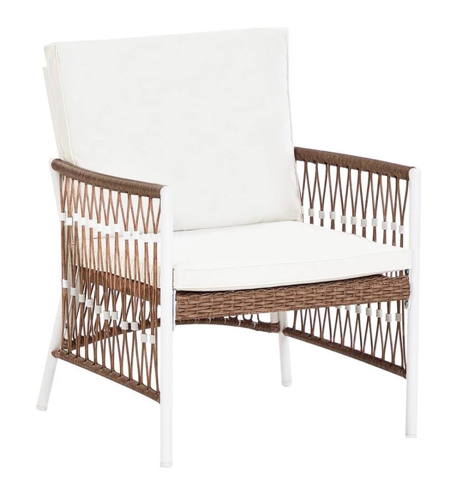 Ensemble bistrot avec coussins LEVICO Métal Blanc