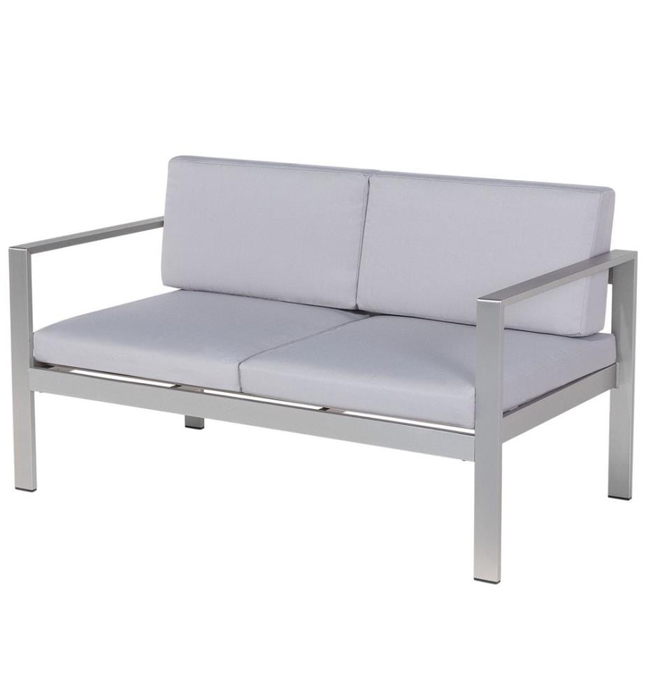 Set da giardino con tavolo 4 posti SALERNO Metallo Grigio chiaro