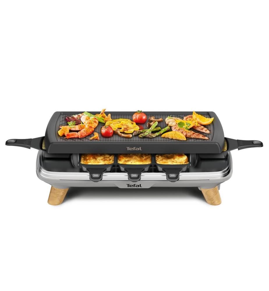 TEFAL - Grill à raclette Gourment RE610D 8 personnes