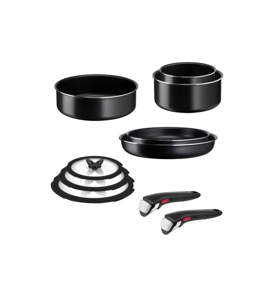 TEFAL - Set de casseroles Ingenio Easy On 10 pièces, Noir