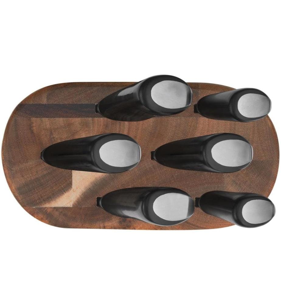 TEFAL - Kits de bloc de couteaux avec couteaux Jamie Oliver 6 pièces, essence de bois