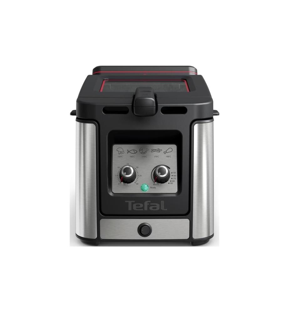 TEFAL - Friteuse Clear Duo FR600DCH 1.2 kg, Noir/Argenté