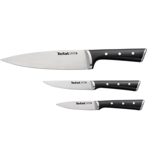 TEFAL - Jeux de couteaux Ice Force 3 pièces Noir