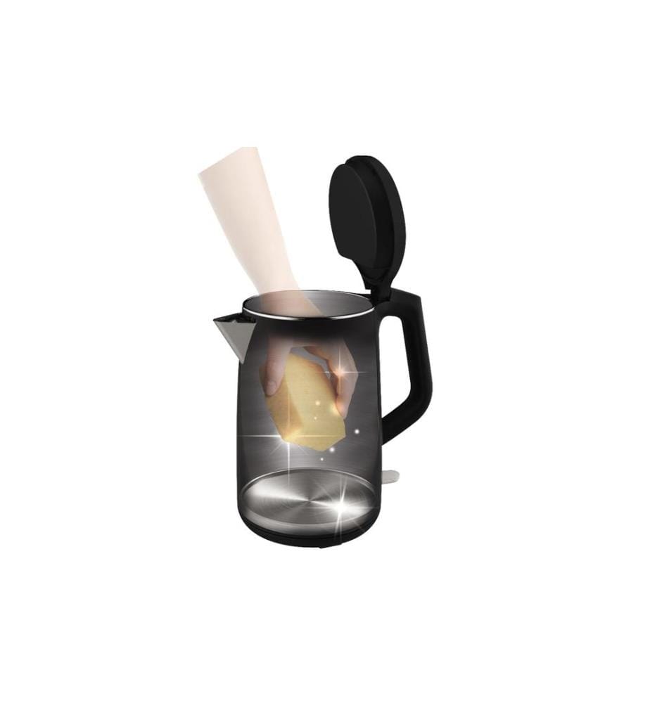 TEFAL - Bouilloire Safe to touch 1.5 l, Noir/Argenté