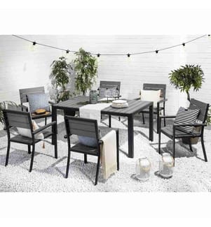 Gartenmöbel Set 6-Sitzer COMO Grau