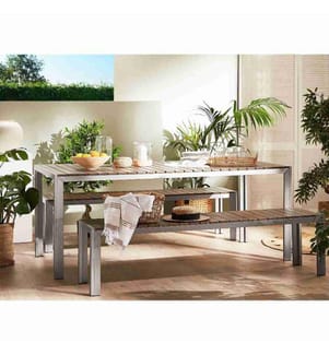 Gartenmöbel Set mit Bänken 6-Sitzer NARDO Braun