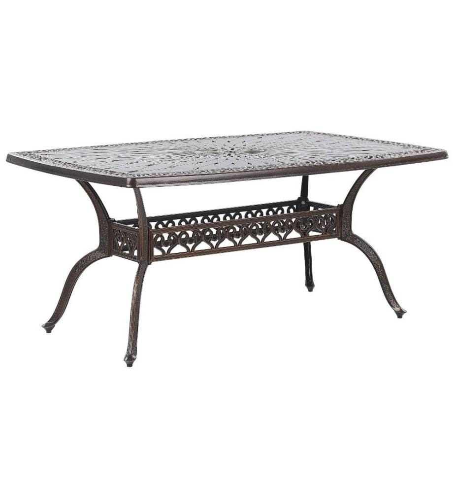 Set da pranzo da giardino 6 posti LIZZANO con cuscini Metallo Marrone scuro