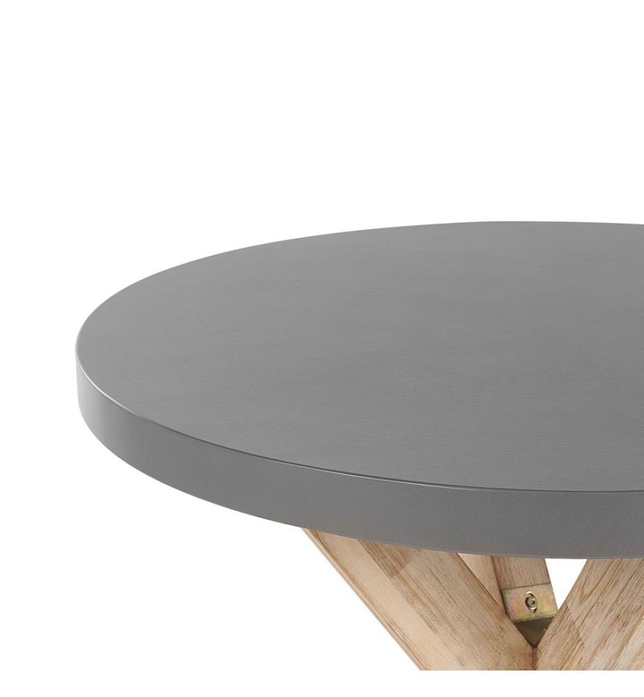 Set da pranzo da giardino con sgabelli 4 posti OLBIA Cemento Grigio