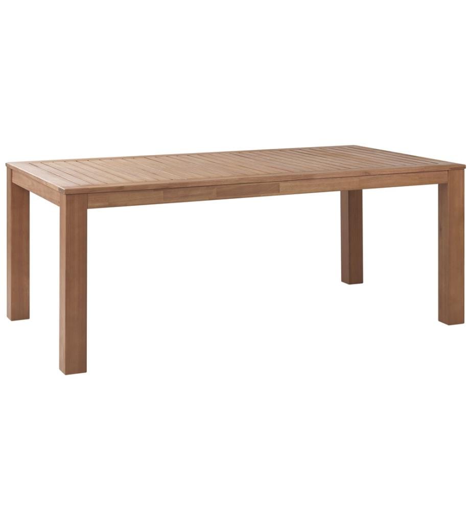 Set da pranzo da giardino con panche 6 posti MONSANO Legno d'eucalipto Marrone