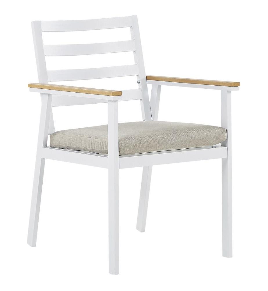Set da pranzo da giardino 4 posti CAVOLI con cuscini Metallo Beige