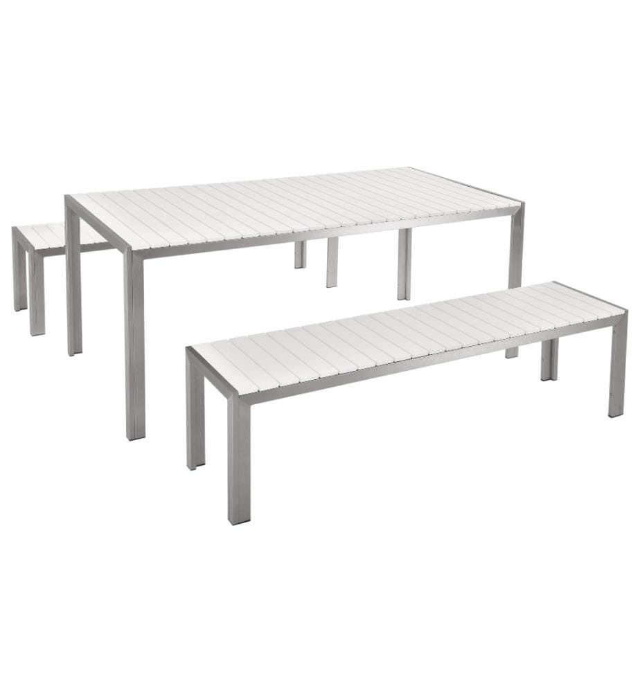 Set da pranzo da giardino 6 posti NARDO Bianco