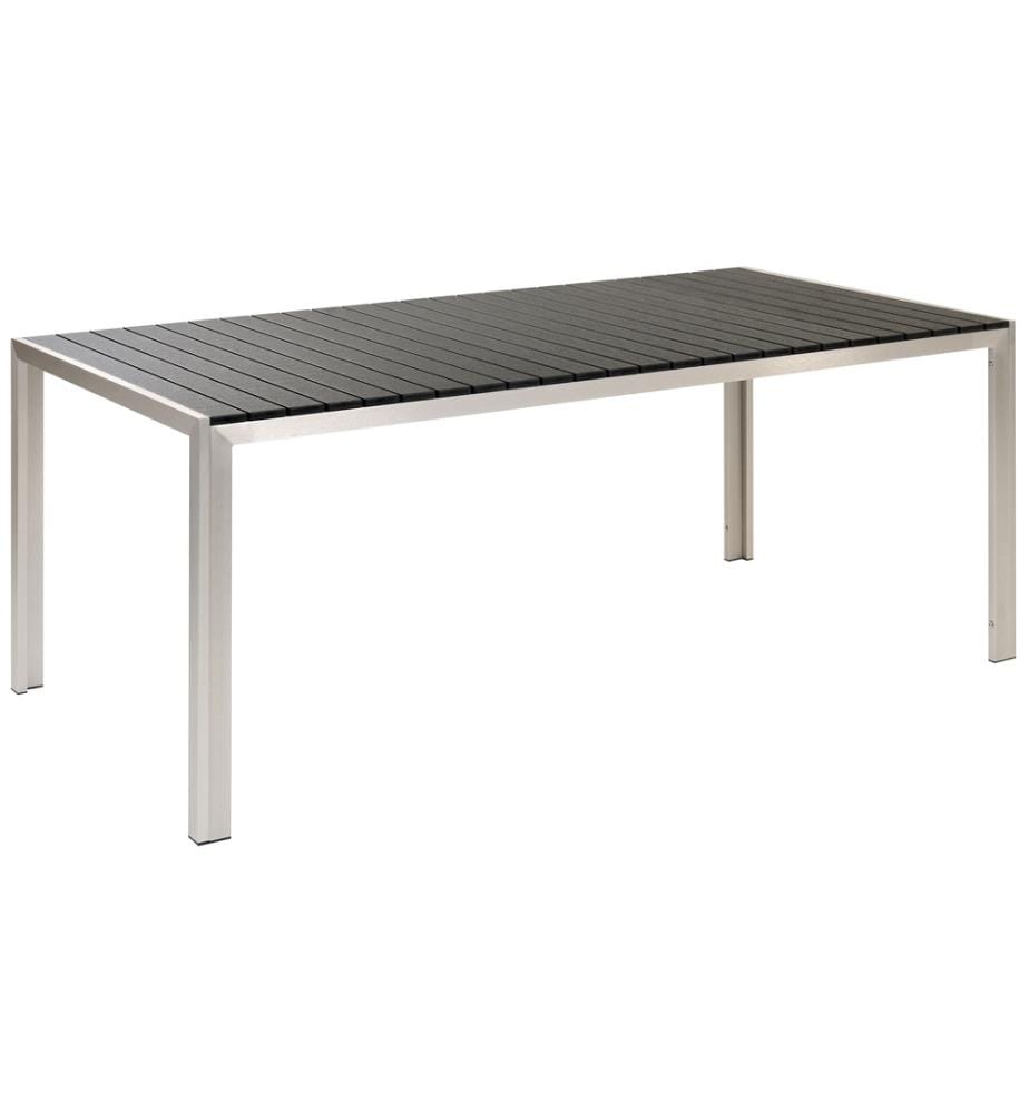Set da pranzo da giardino con panche 6 posti NARDO Nero/Argento