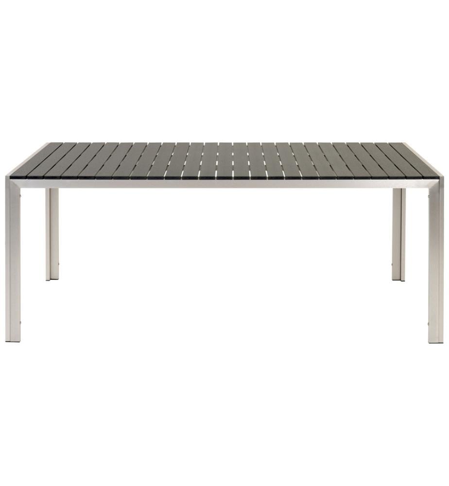 Set da pranzo da giardino con panche 6 posti NARDO Nero/Argento