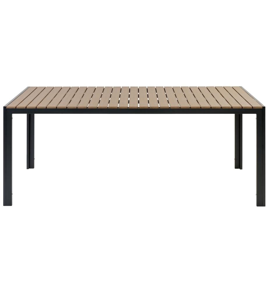 Set da pranzo da giardino con panche 6 posti NARDO Marrone/Nero