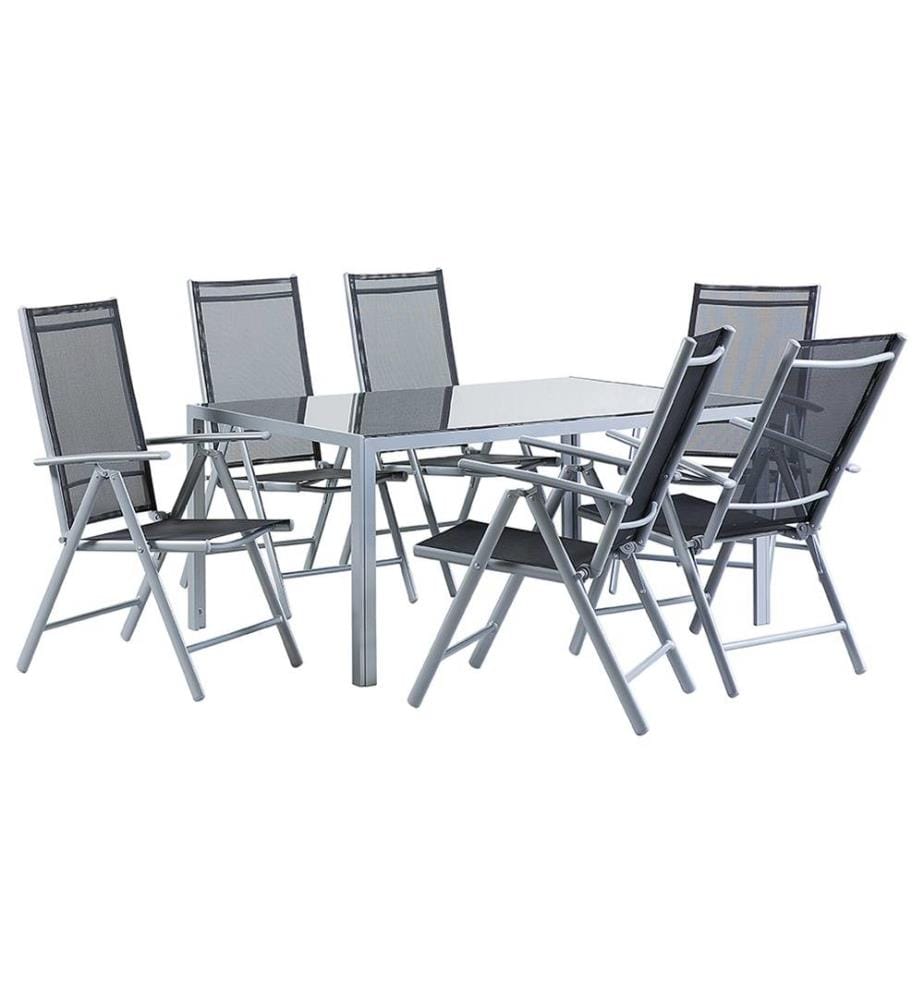 Set da pranzo da giardino 6 posti CATANIA Nero