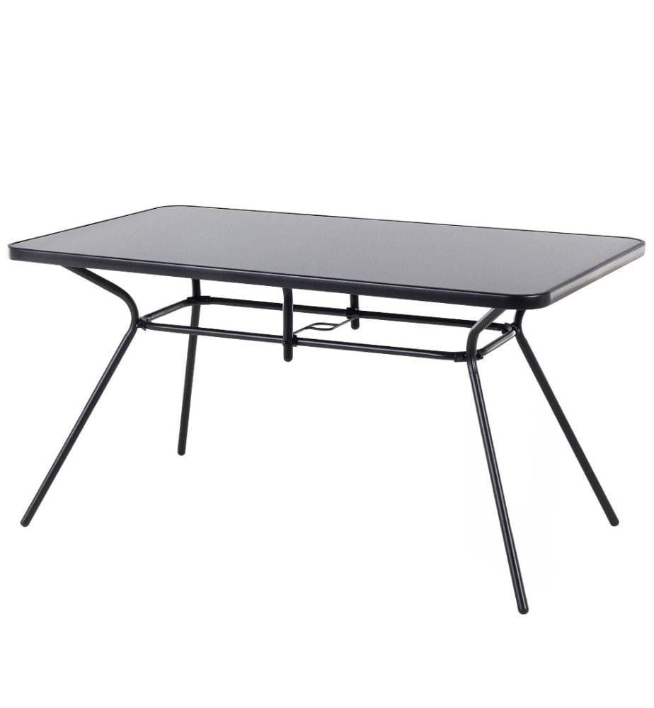 Set da pranzo da giardino 6 posti LIVO Metallo Nero