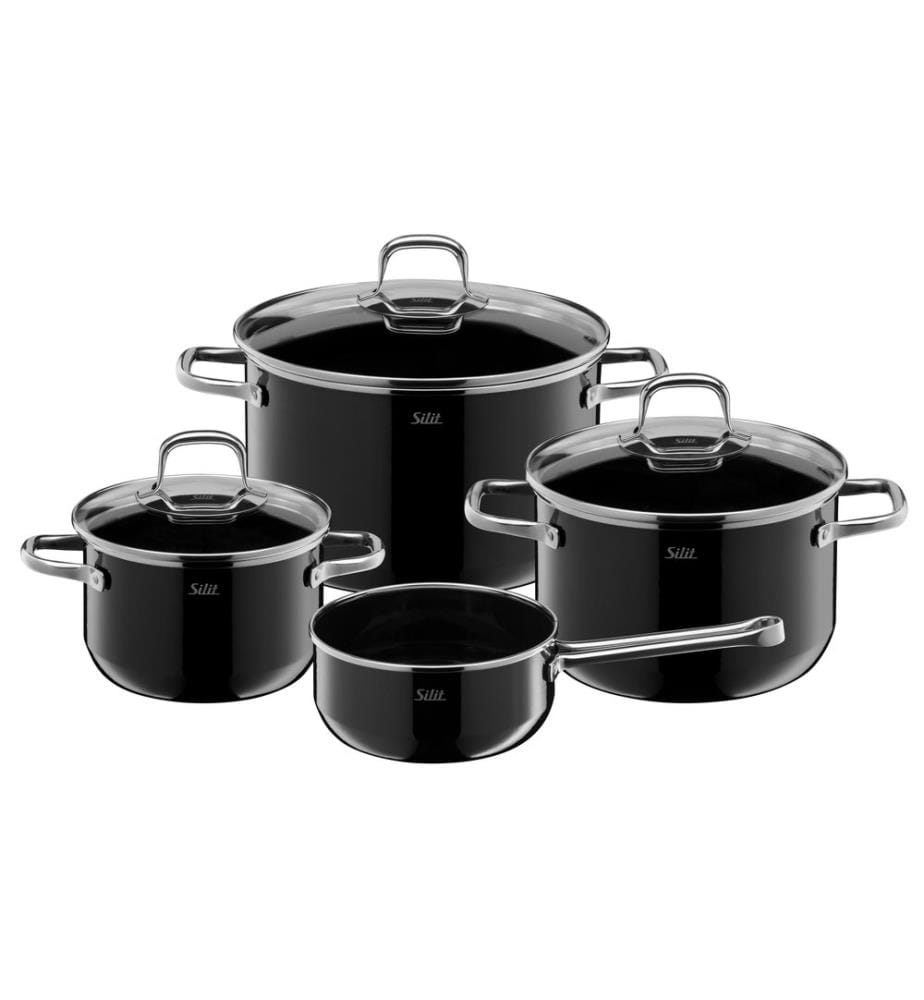 Silit - Set de casseroles Elegance 4 pièces, Noir