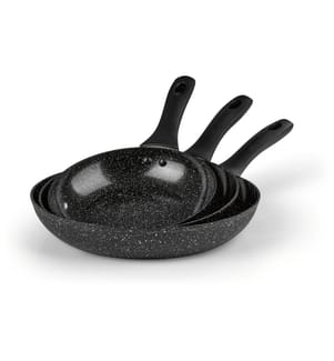BRATmaxx - Bratpfanne Aluminium Pfannen Set 3 Stück 20 cm/24 cm/28 cm