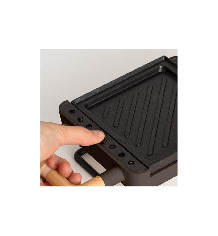 Create - Waffeleisen Stone 2 in 1 Compact Braun