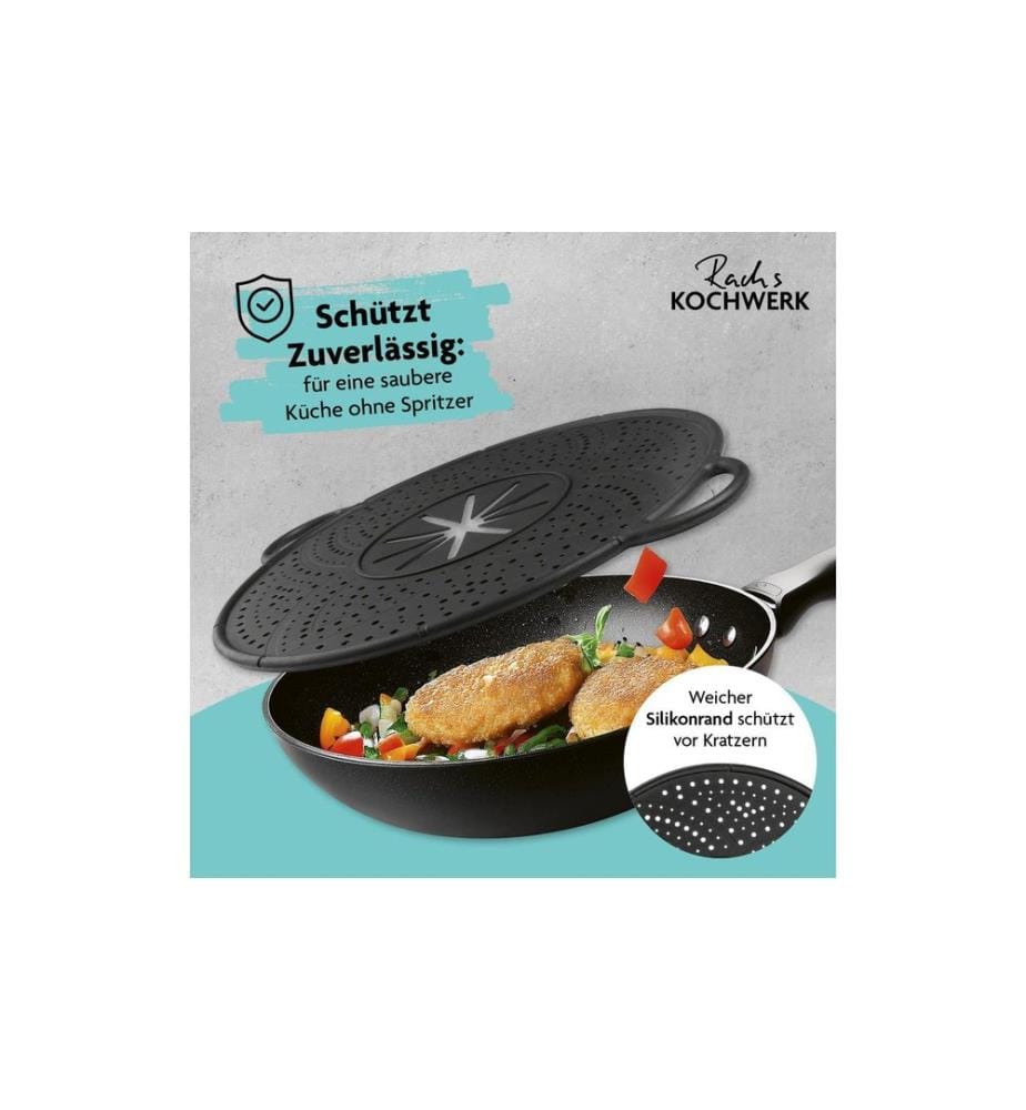 KOCHWERK - Spritzschutzdeckel 30 cm, Schwarz