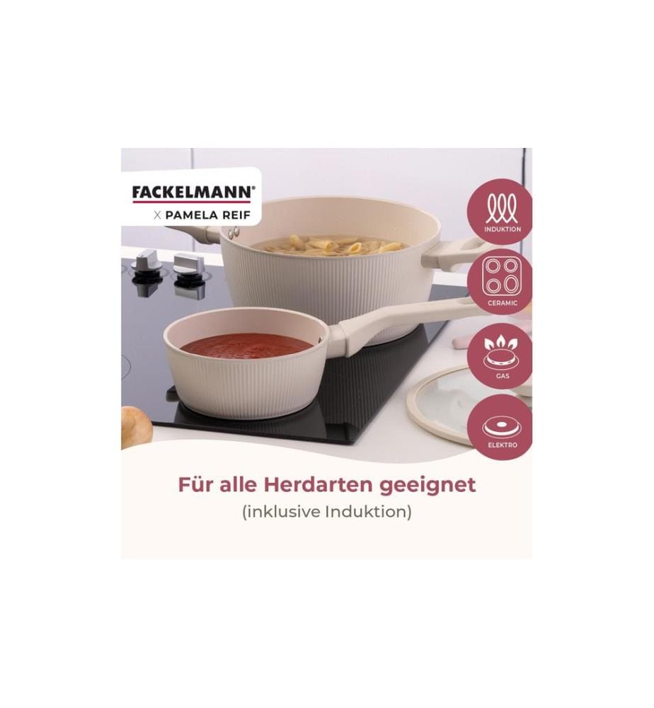 Fackelmann - Kochtopf Shell 24 cm, Beige